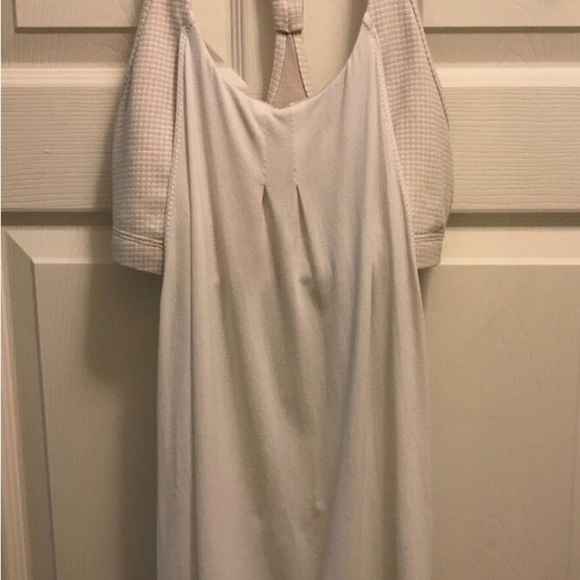 Lululemon No Limits Tank Plaid Beige White - Picture 1 of 8